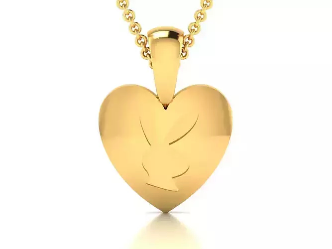 Playboy Bunny pendant 3dm render detail