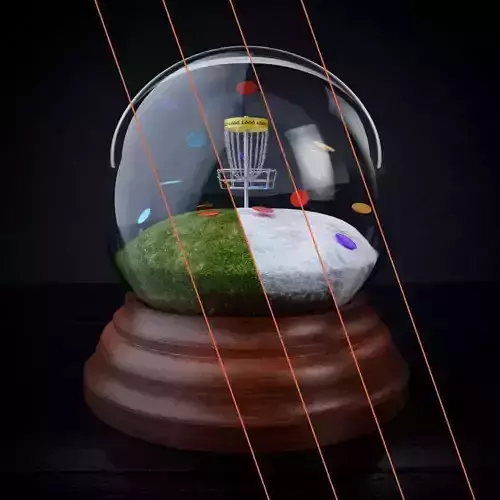 Frisbee Golf Snow Globe