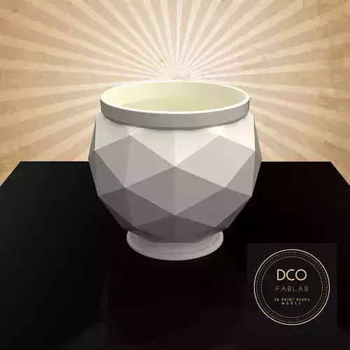 Decorative Triangulated Container Pot for Succulents V1