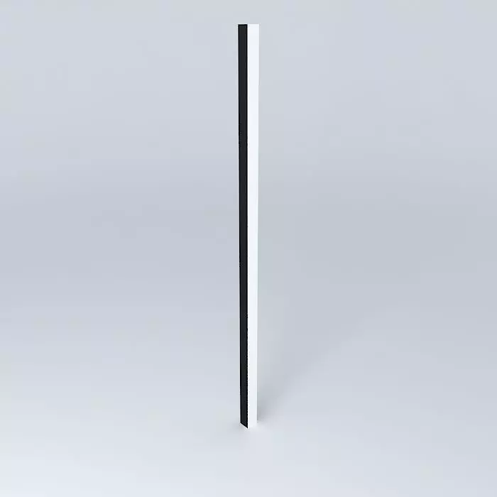 Black and white metal pole Free 3D model