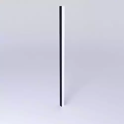 Black and white metal pole