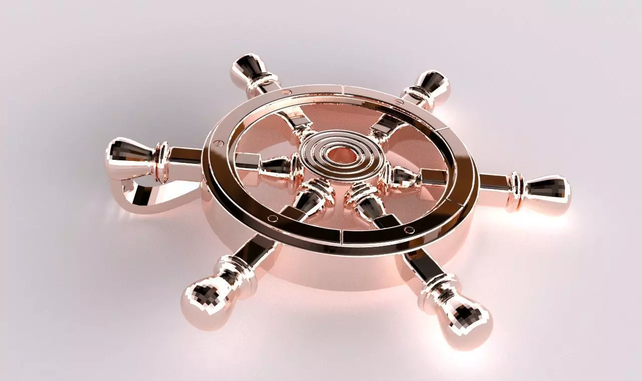 Ship rudder pendant 3D print model_0