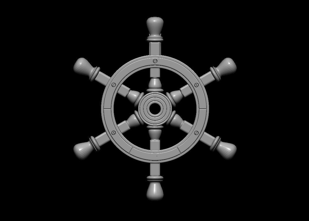 Ship rudder pendant 3D print model_4