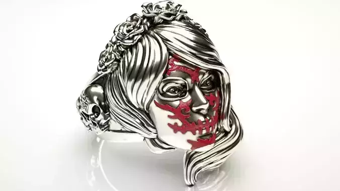 Halloween ring 3D print model