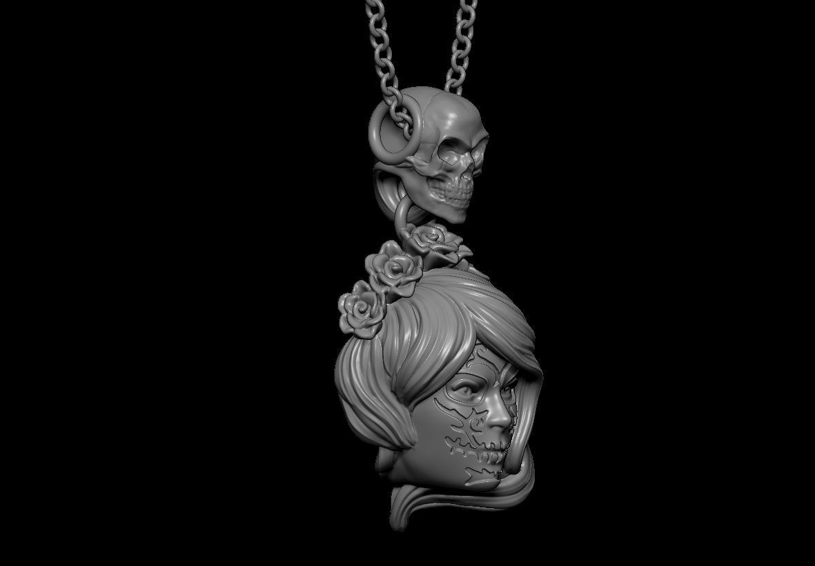 Halloween pendant 3D print model_3
