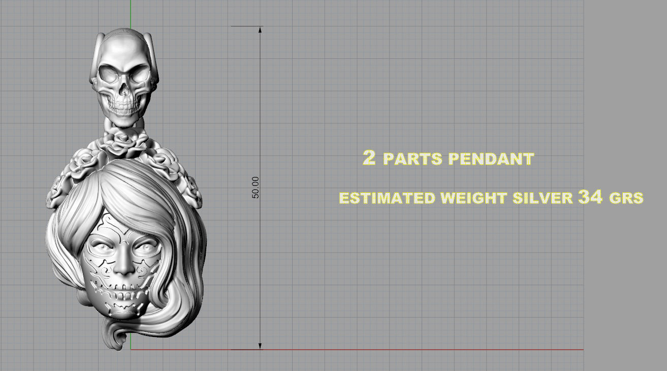 Halloween pendant 3D print model_2