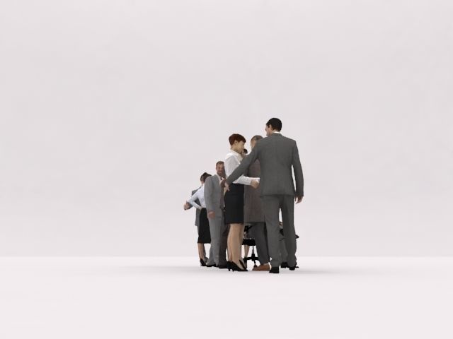 10x LOW POLY BUSINESS PEOPLE VOL01 CROWD Low-poly 3D model_7