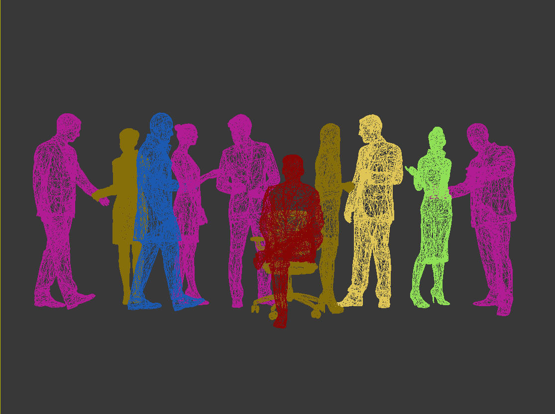 10x LOW POLY BUSINESS PEOPLE VOL01 CROWD Low-poly 3D model_8
