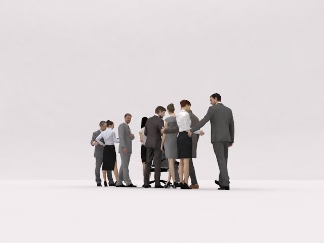 10x LOW POLY BUSINESS PEOPLE VOL01 CROWD Low-poly 3D model_6