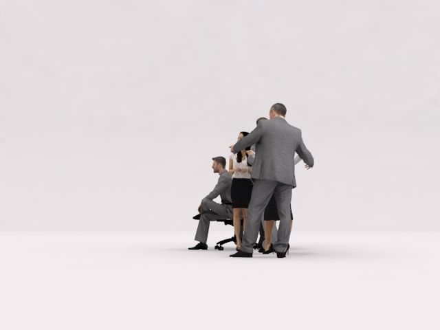10x LOW POLY BUSINESS PEOPLE VOL01 CROWD Low-poly 3D model_3