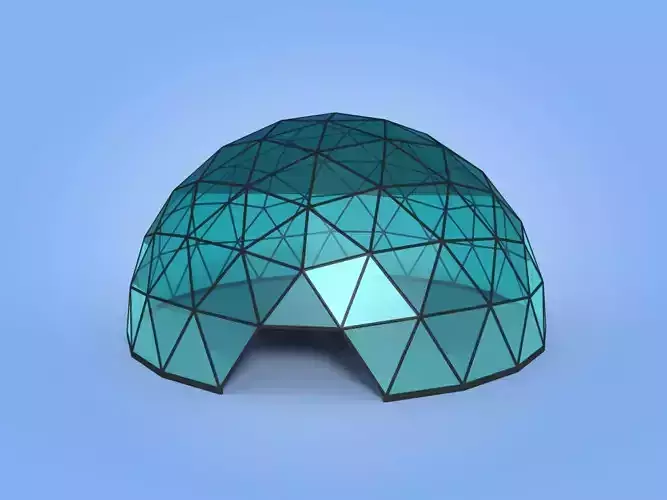 Geodesic Dome Low-poly 3D model