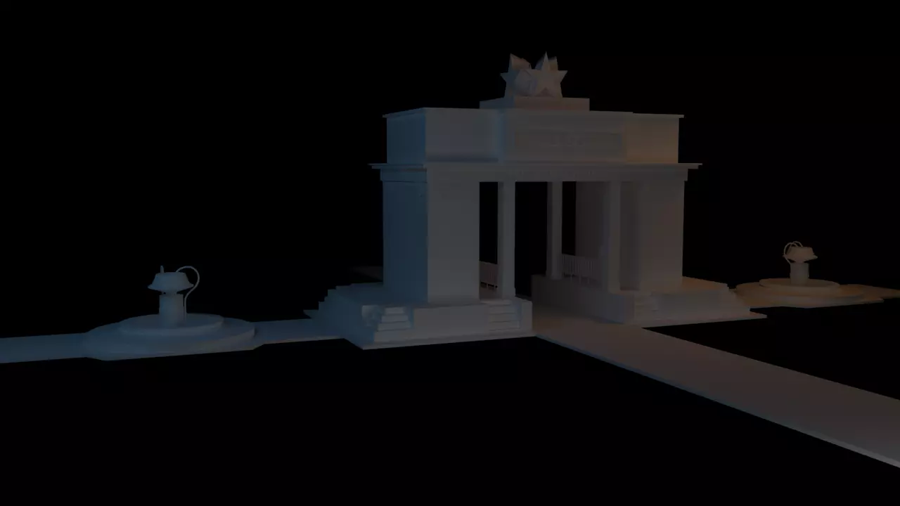 GHANA BLACK STAR SQUARE Low-poly 3D model_0