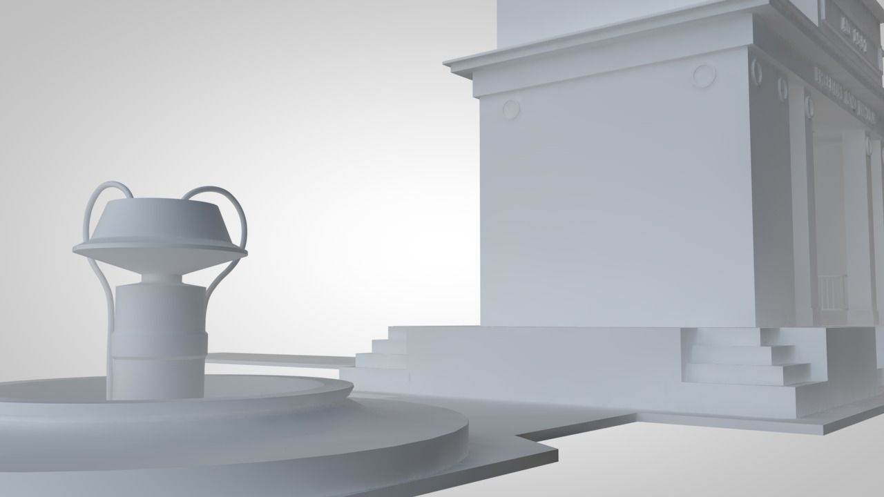 GHANA BLACK STAR SQUARE Low-poly 3D model_4