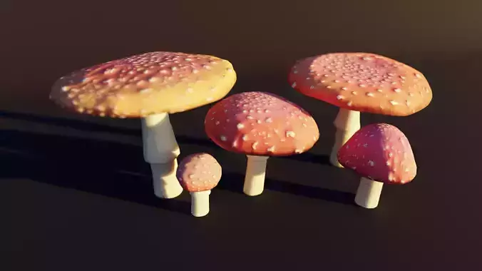 mushroom pack - fly agaric 3D model