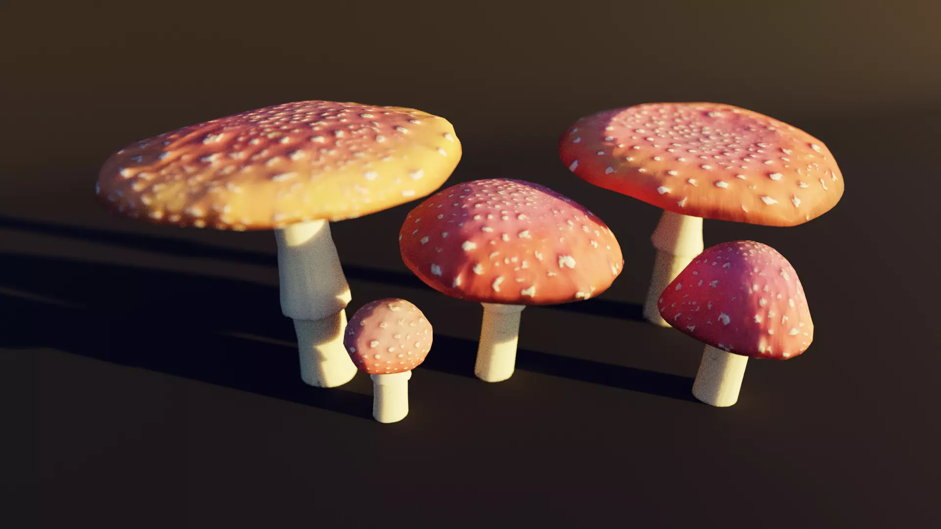 mushroom pack - fly agaric 3D model_0