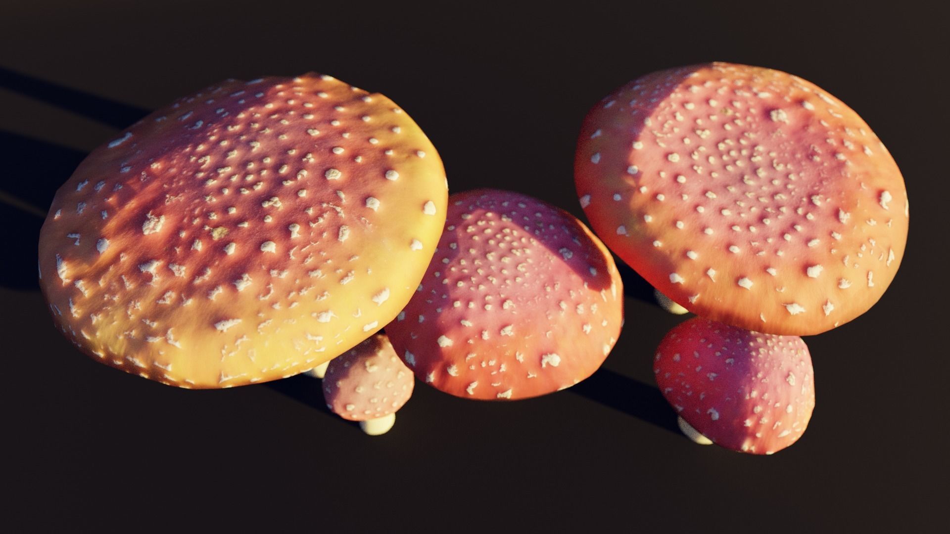 mushroom pack - fly agaric 3D model_4