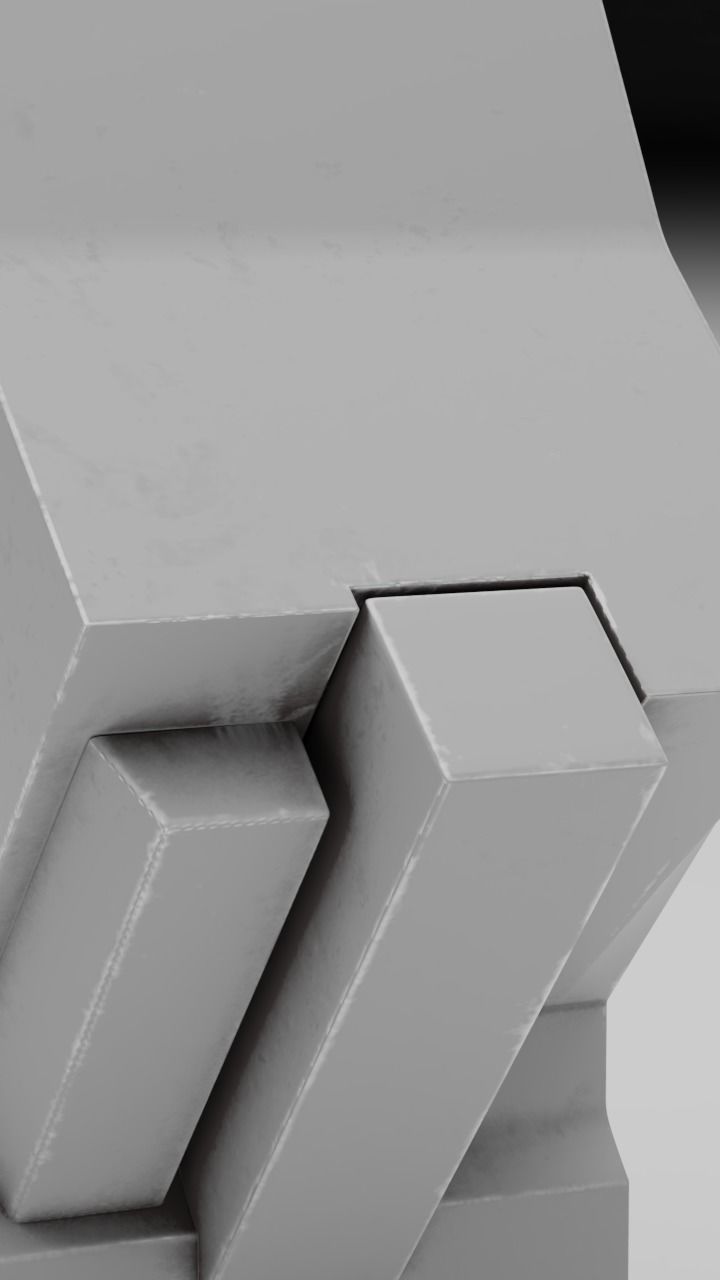 F16 Centre Console Pedestal 3D model_8