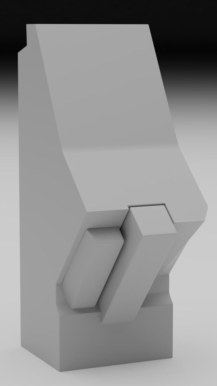 F16 Centre Console Pedestal 3D model_4