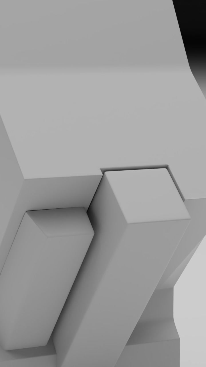 F16 Centre Console Pedestal 3D model_7