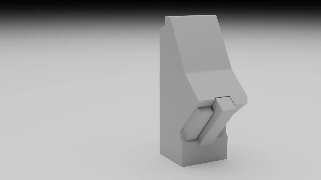 F16 Centre Console Pedestal 3D model_0