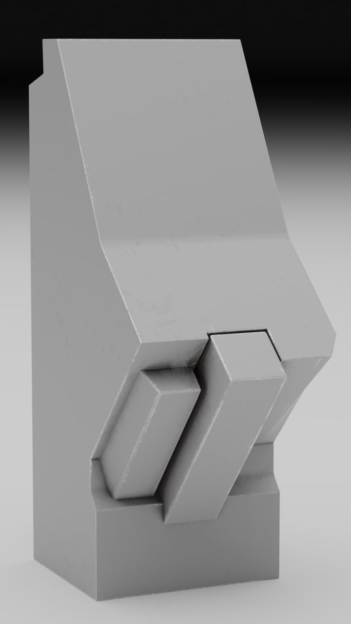 F16 Centre Console Pedestal 3D model_5