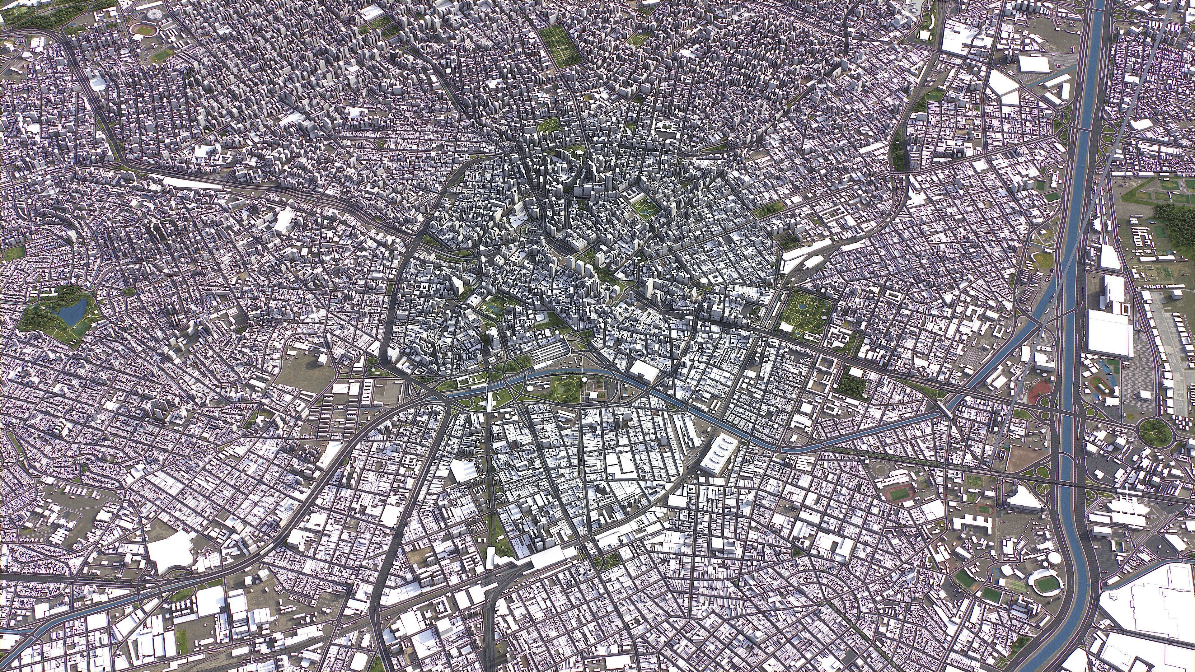 Sao Paulo - 3D City Model Low-poly 3D model_4