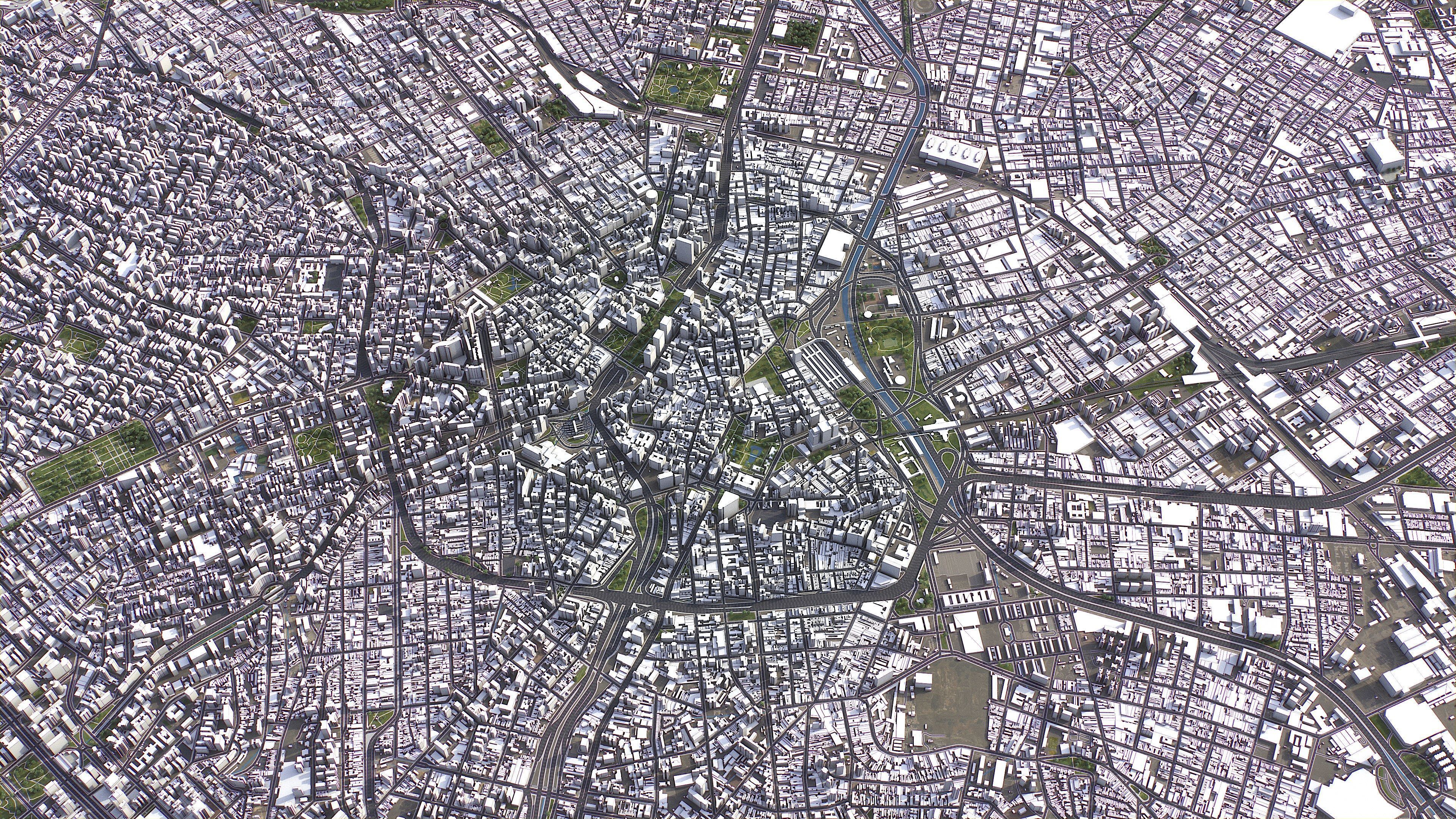 Sao Paulo - 3D City Model Low-poly 3D model_1