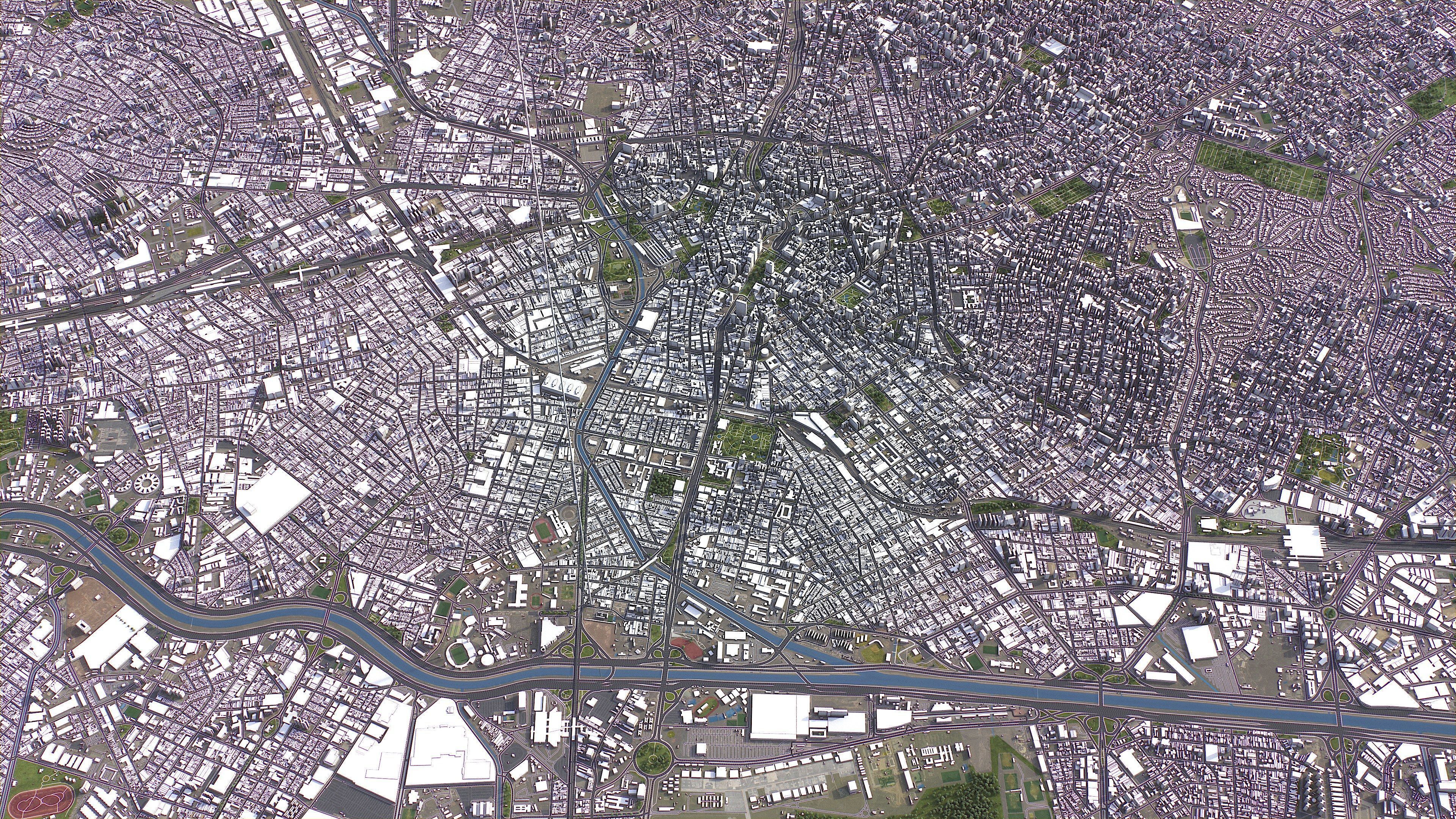 Sao Paulo - 3D City Model Low-poly 3D model_3