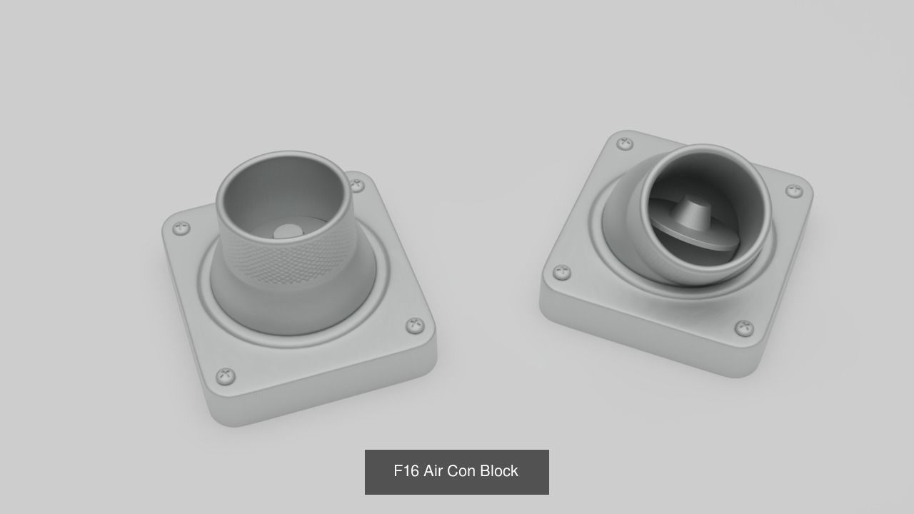 F16 Centre Console Instruments PACK 3D Model Collection_21