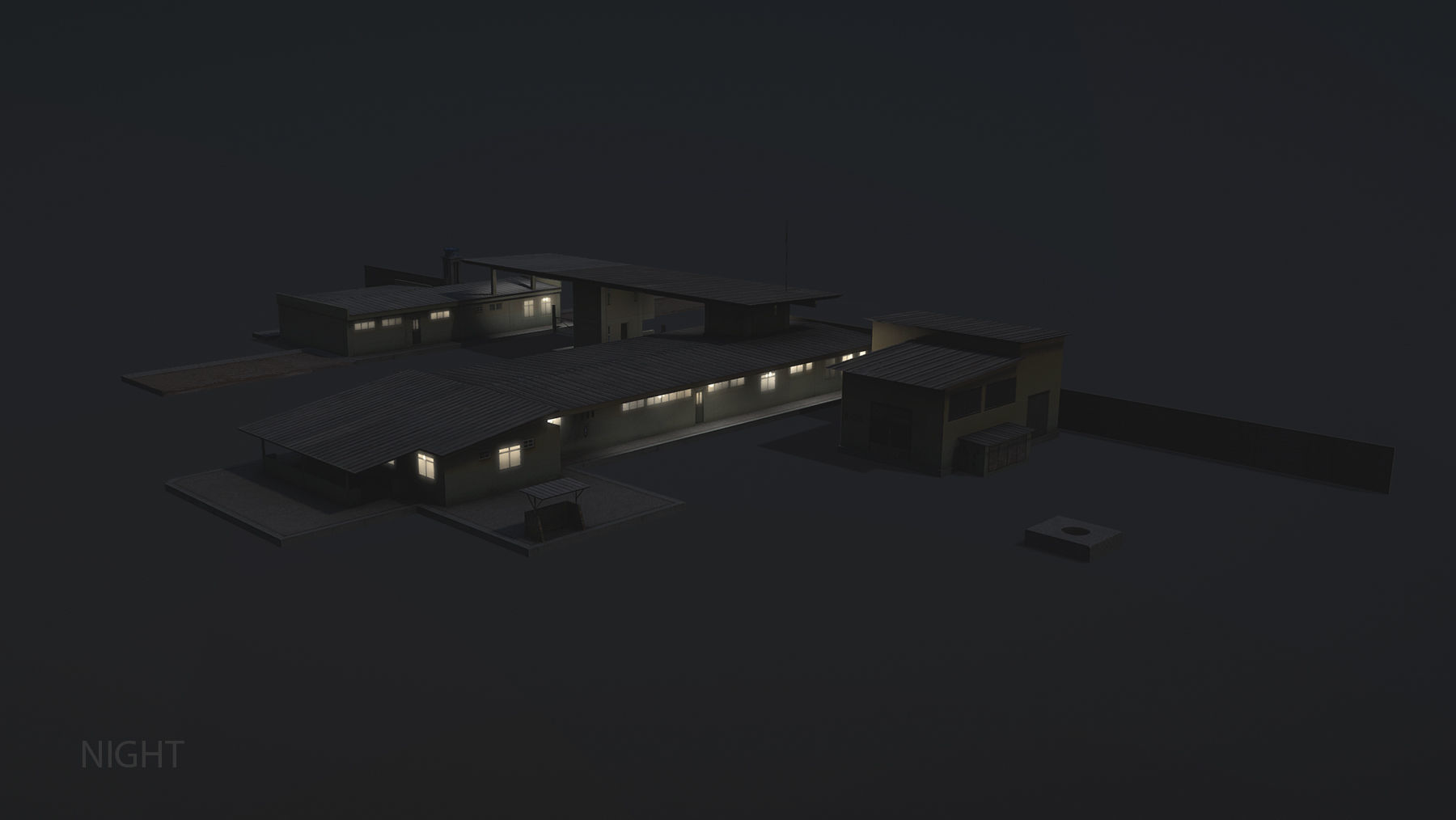 MilitaryBase PortoVelho RoadBlock Low-poly 3D model_18