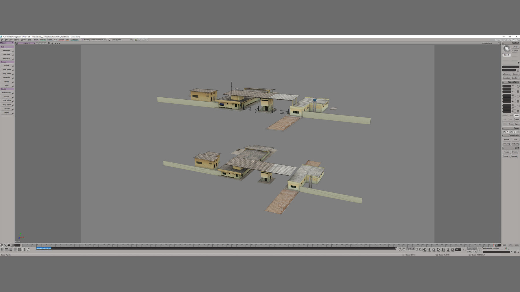 MilitaryBase PortoVelho RoadBlock Low-poly 3D model_20