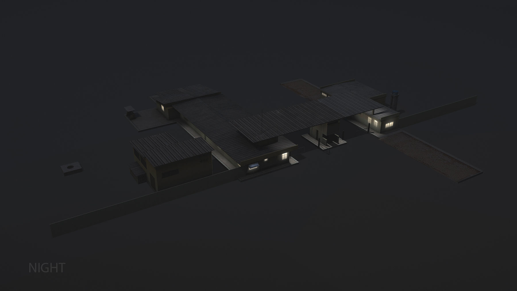 MilitaryBase PortoVelho RoadBlock Low-poly 3D model_17