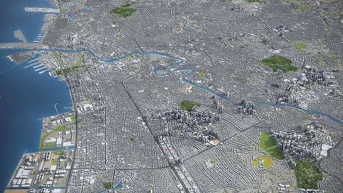 Manila Low-poly 3D model 6