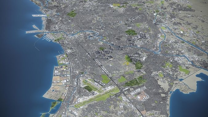 Manila Low-poly 3D model 4