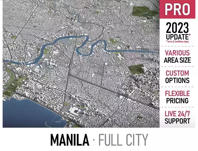 Manila Low-poly 3D model