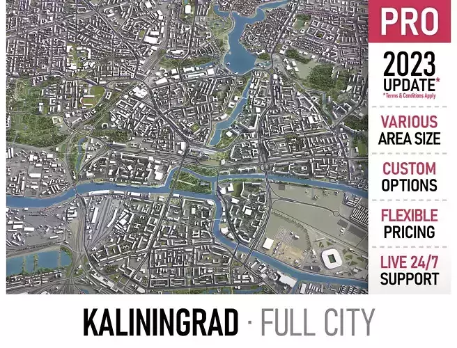 Kaliningrad  Low-poly 3D model