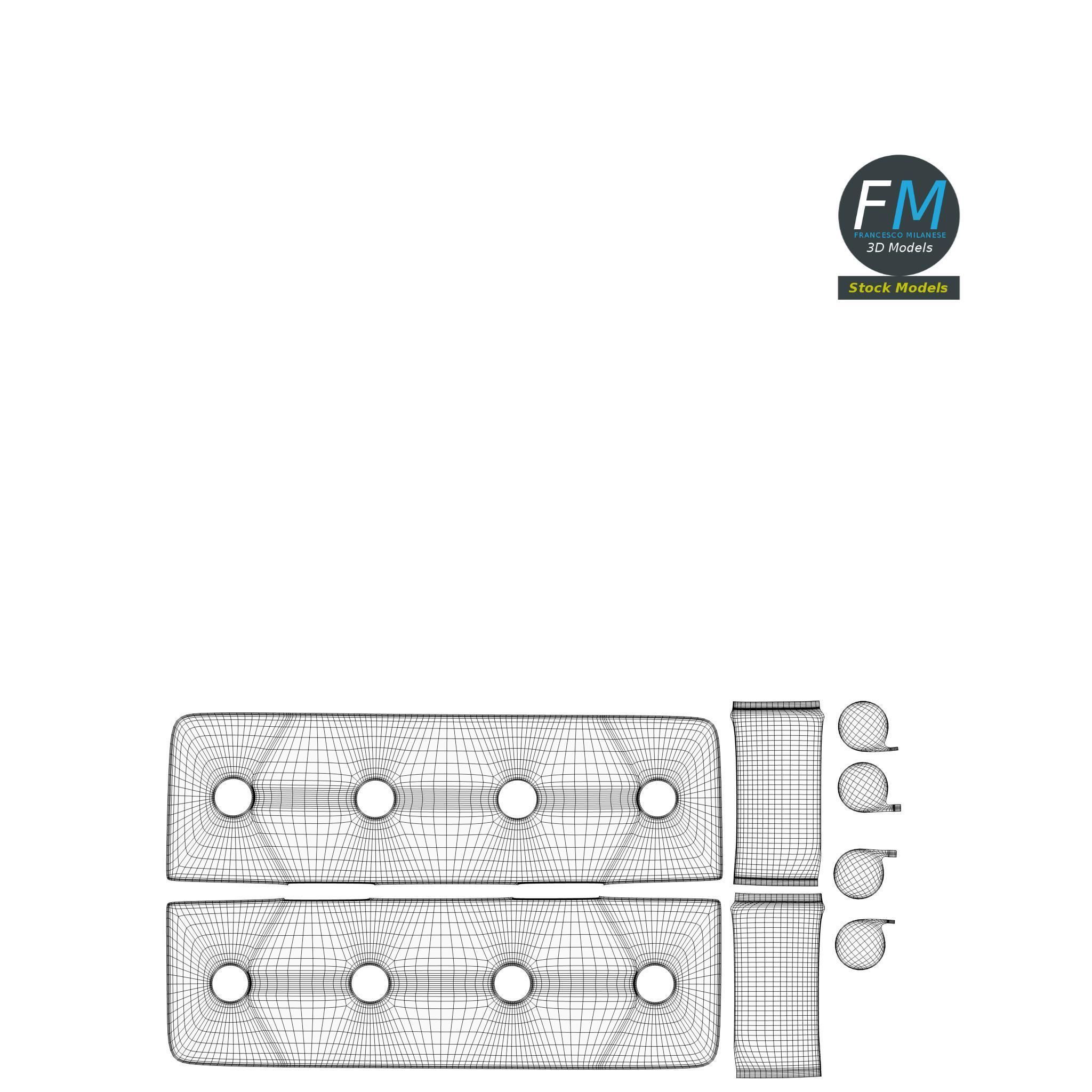 Door hinge 3D model_11