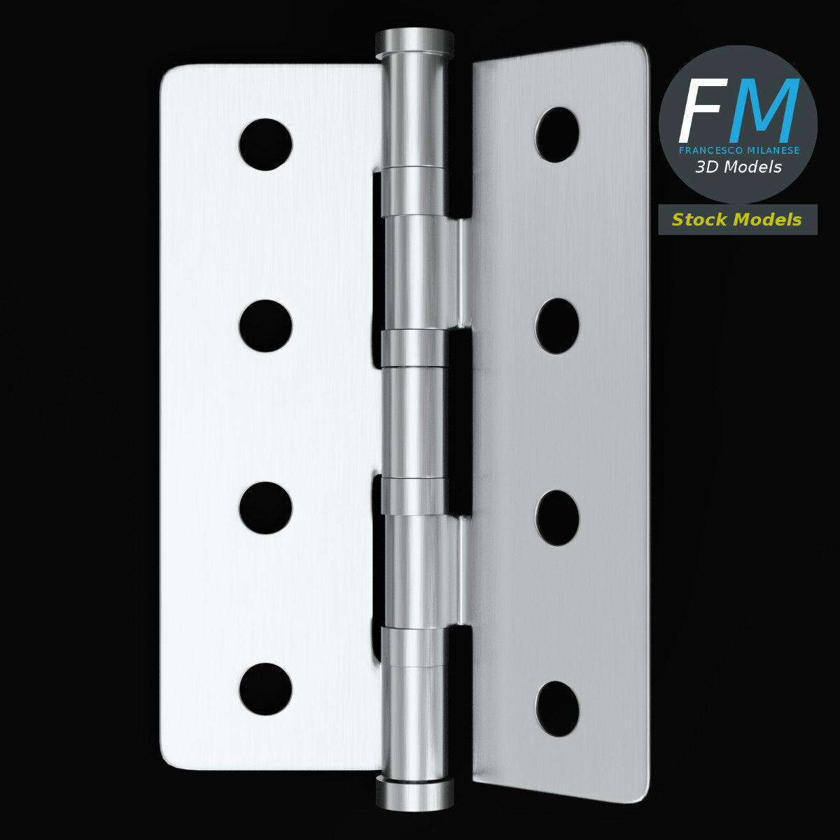 Door hinge 3D model_6