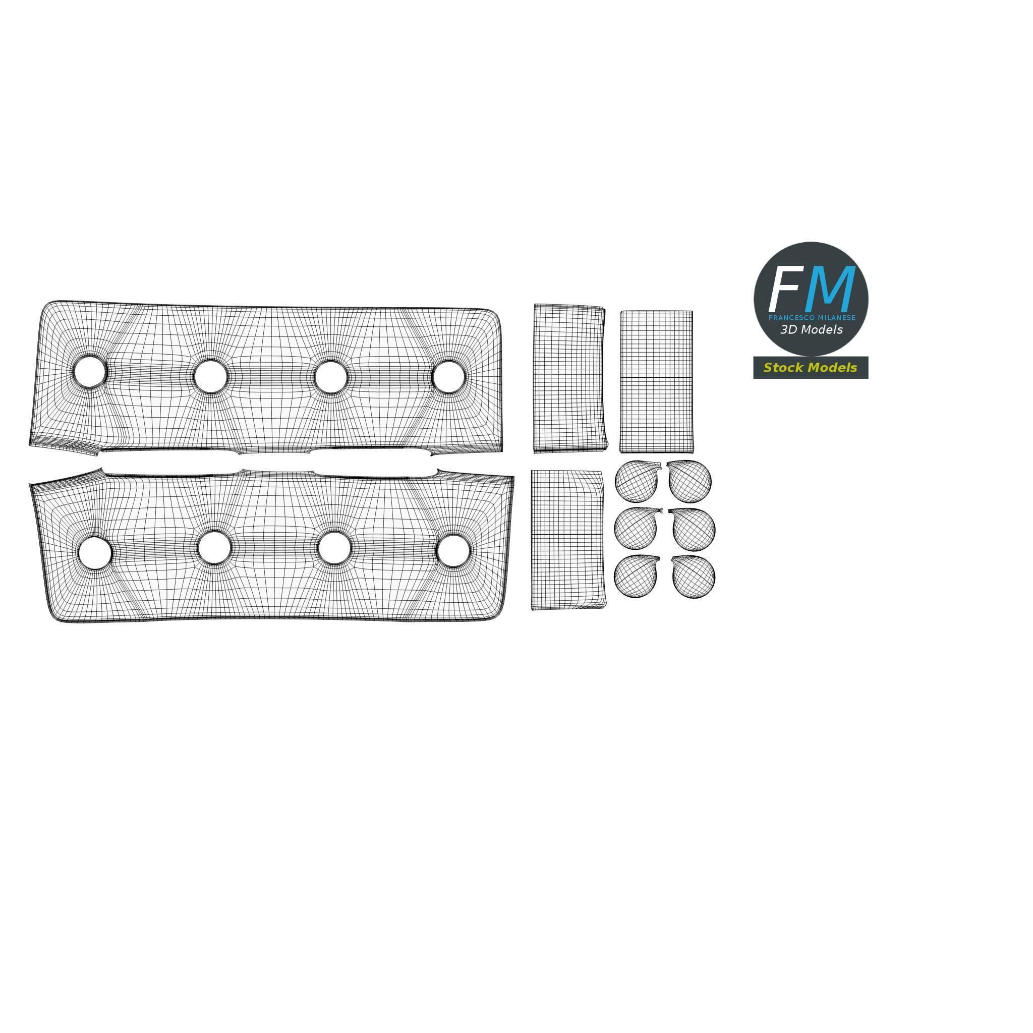 Door hinge 3D model_12