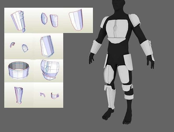 The Mandalorian 2019 armor Pepakura PDO PDF  3D print model