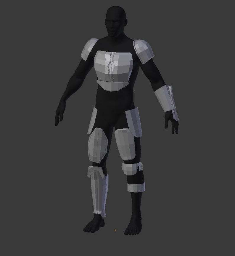 The Mandalorian 2019 armor Pepakura PDO PDF  3D print model_2
