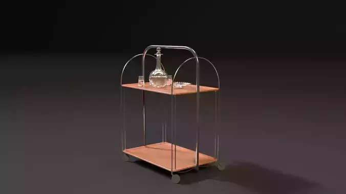 USSR food trolley 3D model