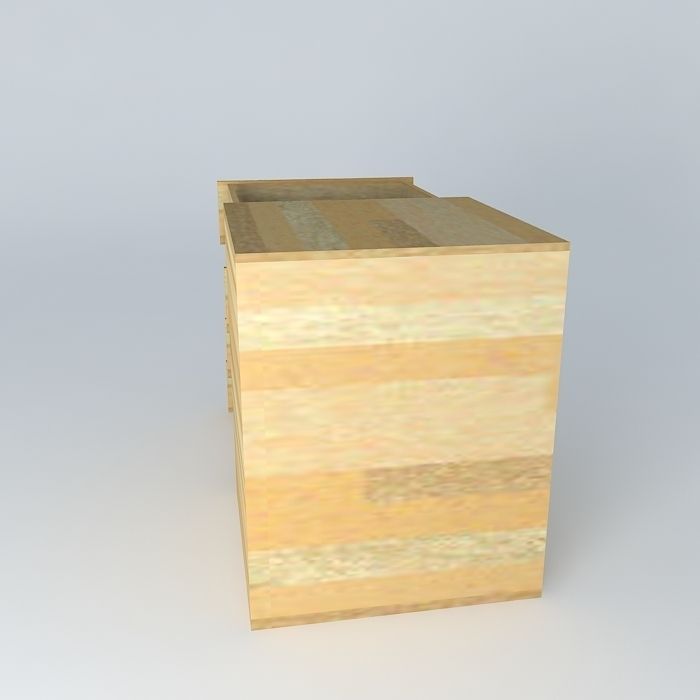 Drawers with telescopic slides Free 3D model_2