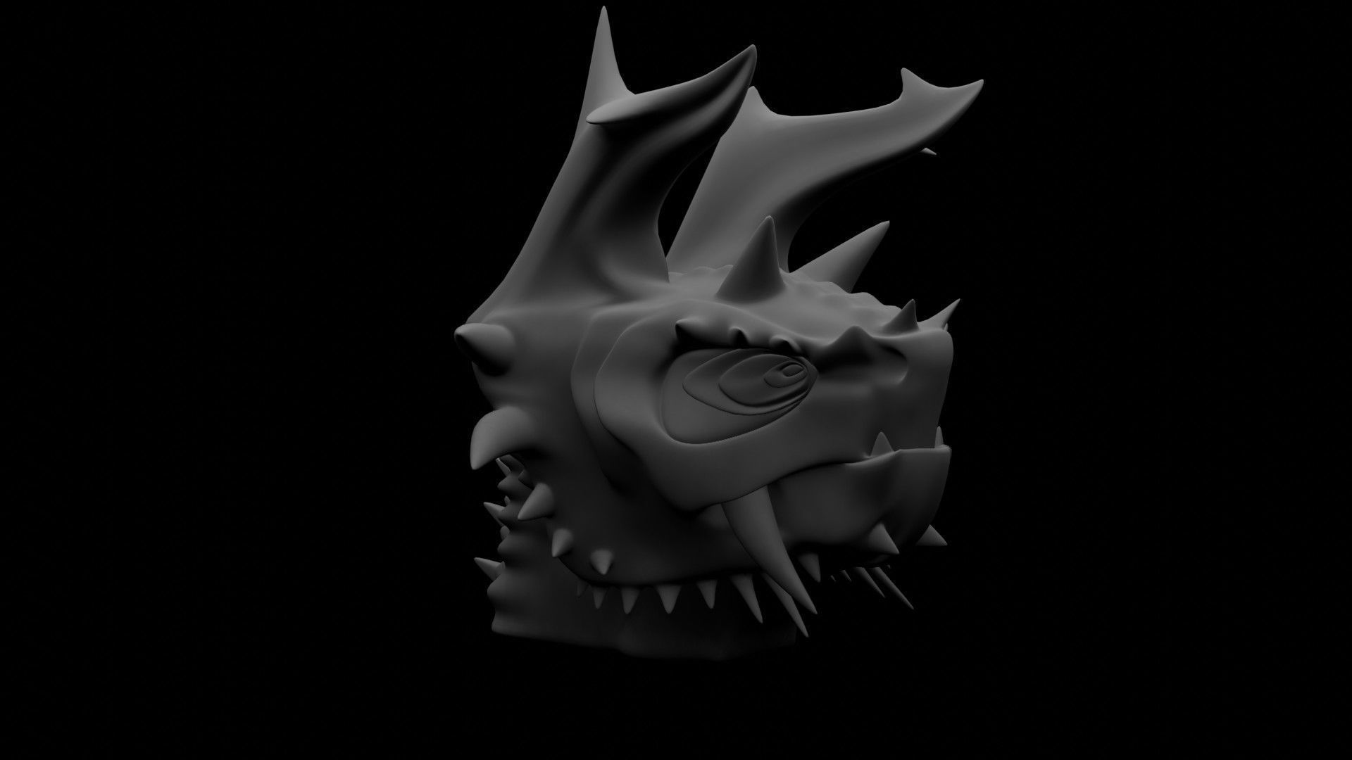 Dragon Head 3D model_7