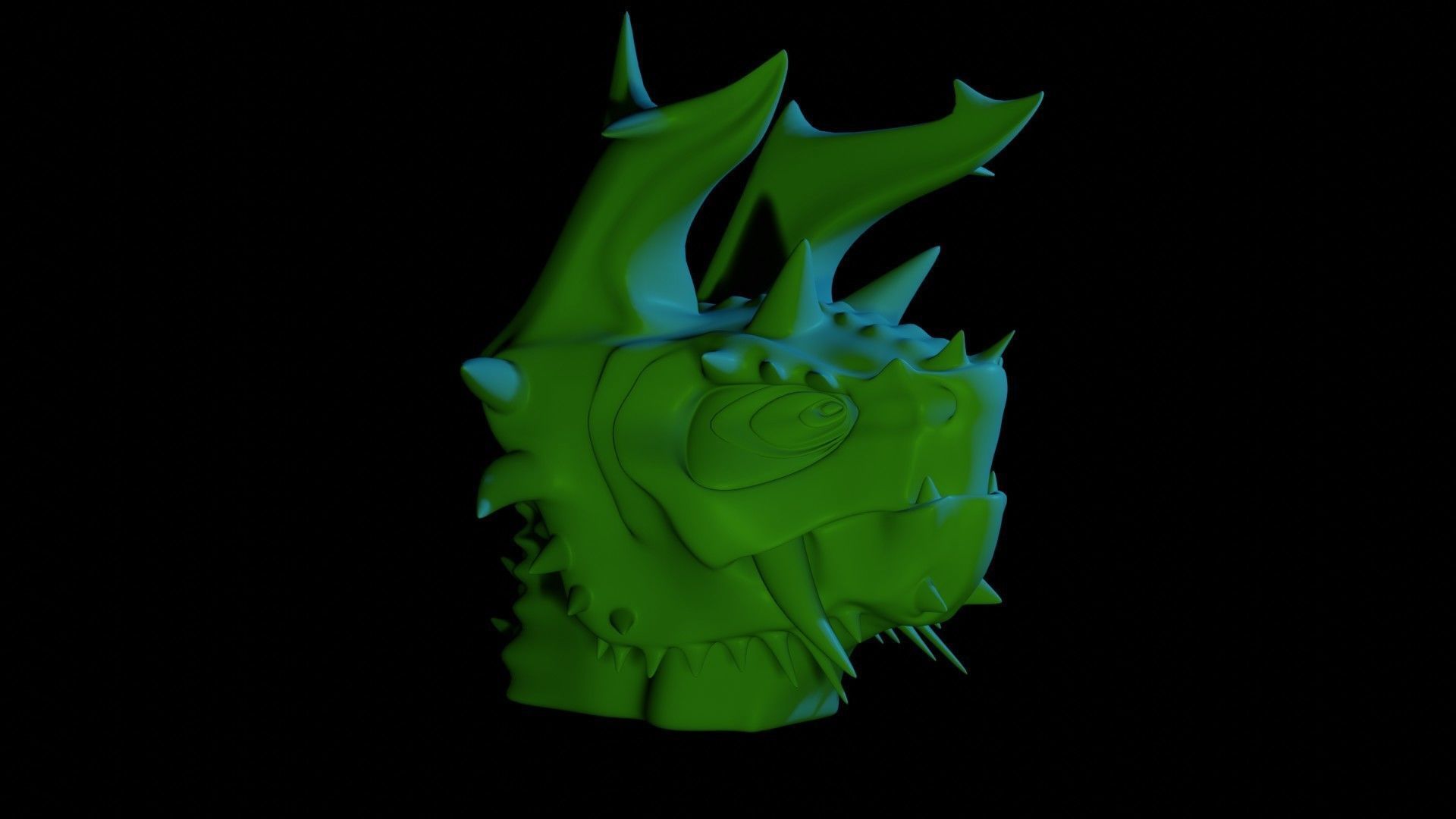 Dragon Head 3D model_4