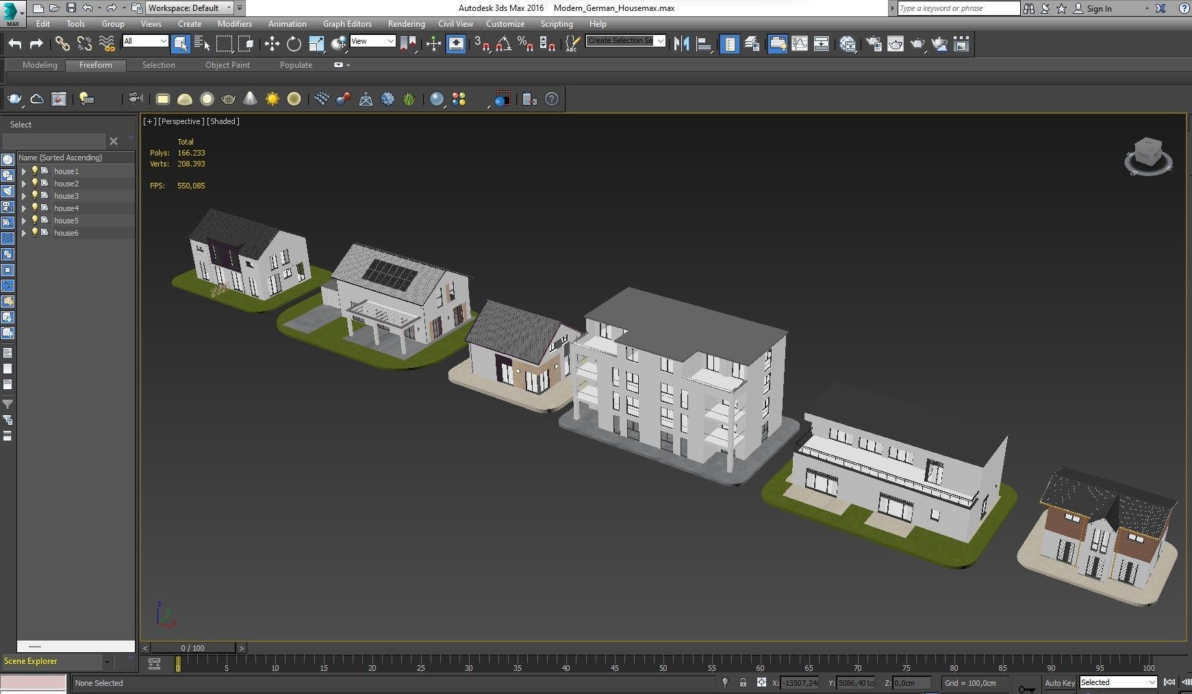 Modern German houses 3D model_28