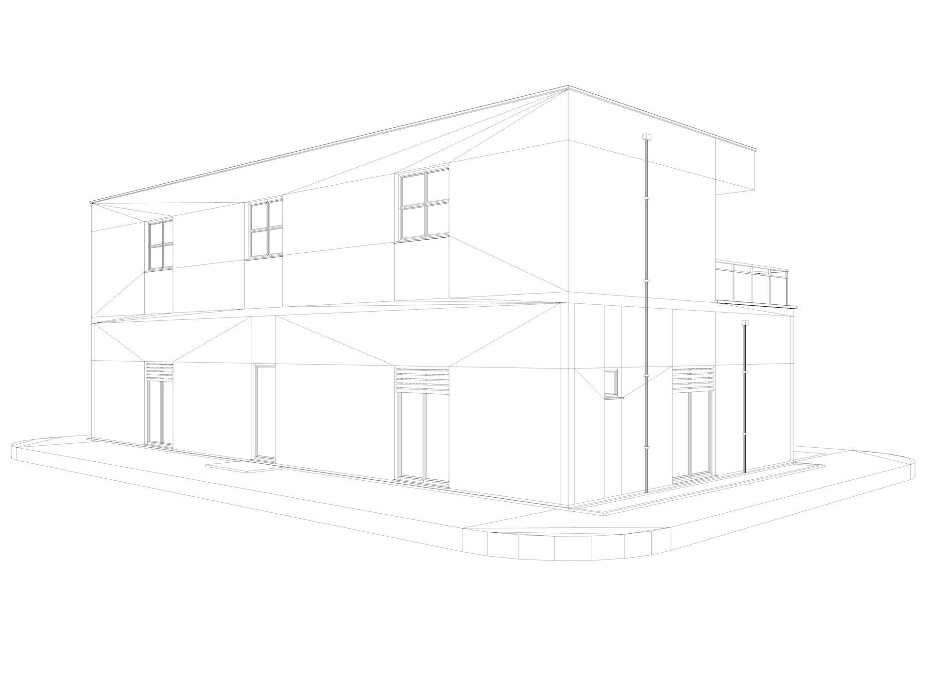 Modern German houses 3D model_22