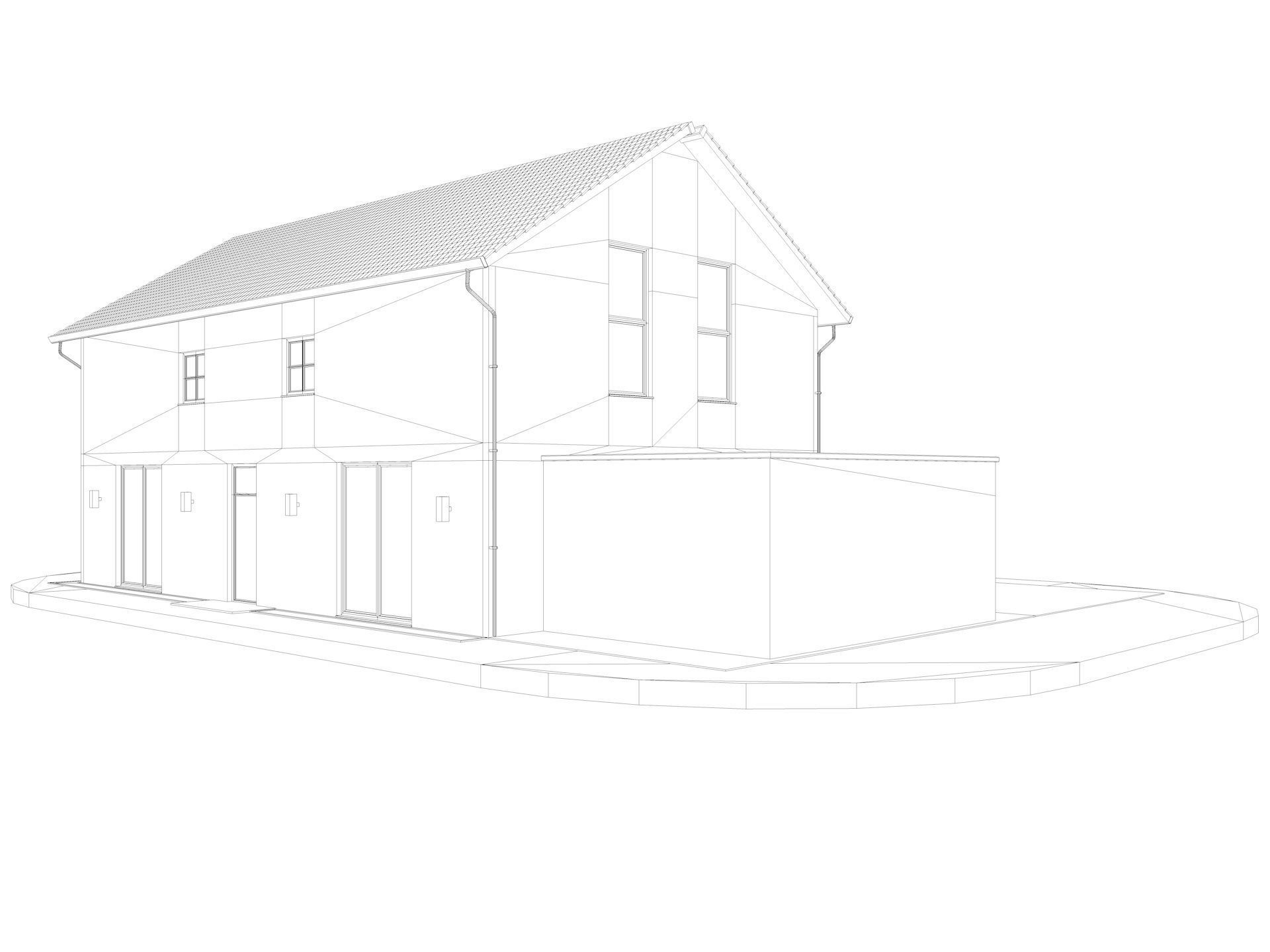 Modern German houses 3D model_11