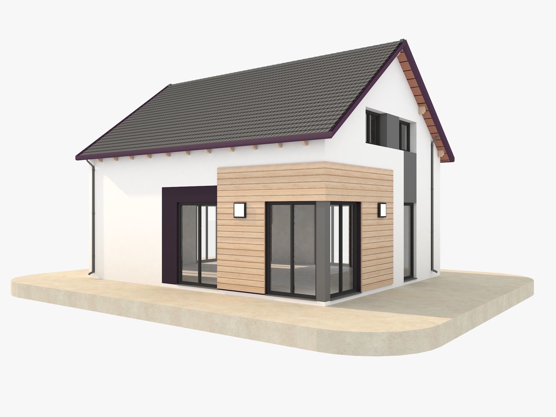 Modern German houses 3D model_12