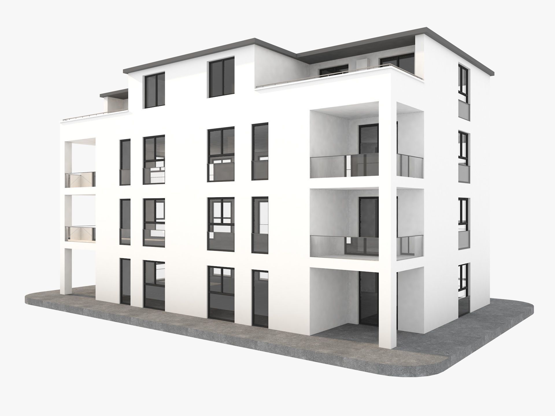 Modern German houses 3D model_16